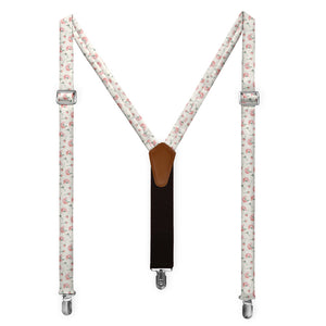 Peonies Floral Suspenders - Full Front View - Knotty Tie Co.