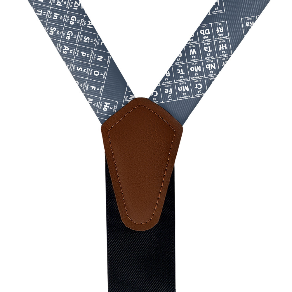 Periodic Table Suspenders - Vegan Leather Y-Back - Knotty Tie Co.