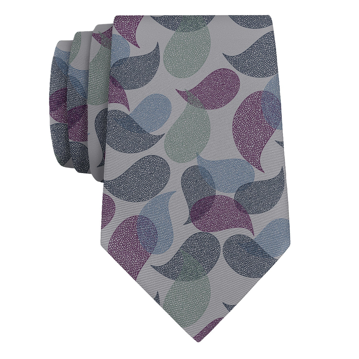 Petal Paisley Necktie - Rolled - Knotty Tie Co.