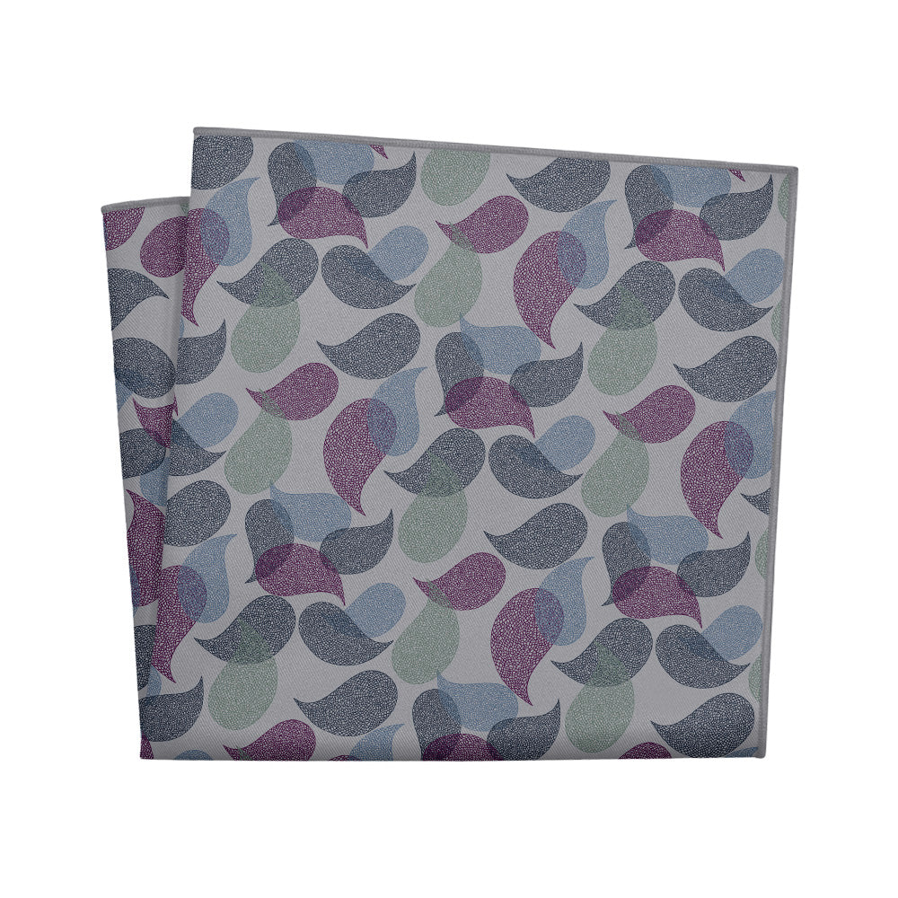 Petal Paisley Pocket Square - 12" Square - Knotty Tie Co.