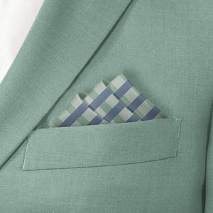 Pickett Plaid Pocket Square - Stairs Fold - Knotty Tie Co.