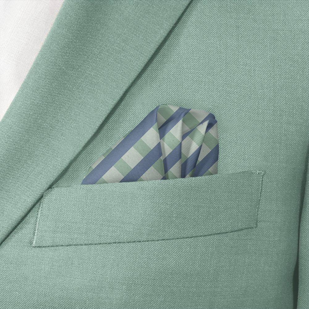 Pickett Plaid Pocket Square - Wave Fold - Knotty Tie Co.