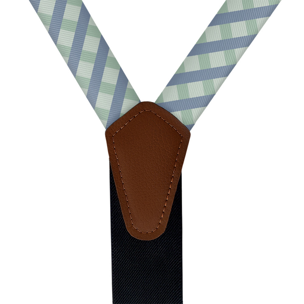 Pickett Plaid Suspenders - Vegan Leather Y-Back - Knotty Tie Co.