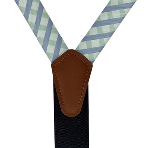 Pickett Plaid Suspenders - Vegan Leather Y-Back - Knotty Tie Co.