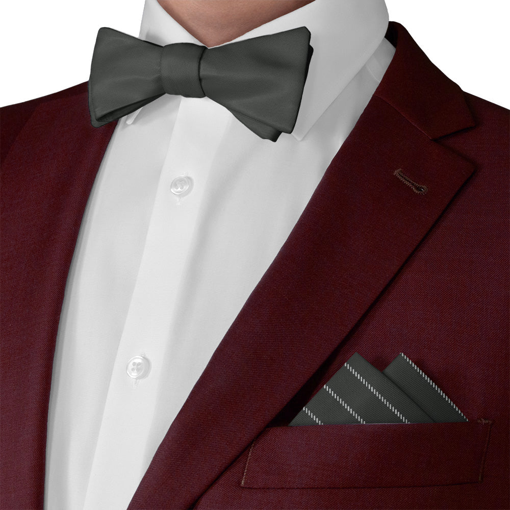 Pin Stripe Pocket Square - Matching Bow Tie - Knotty Tie Co.