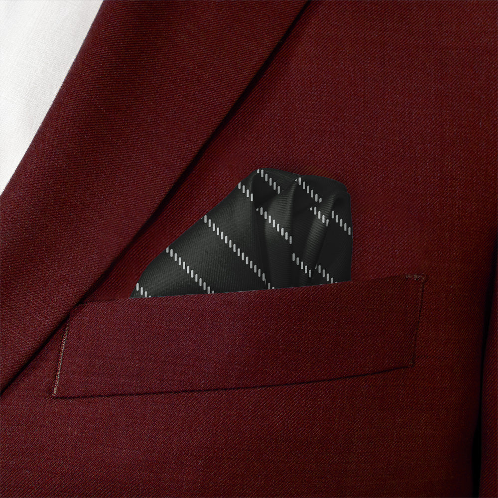 Pin Stripe Pocket Square - Wave Fold - Knotty Tie Co.