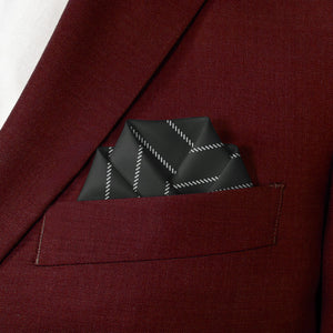 Pin Stripe Pocket Square - Scalloped Fold - Knotty Tie Co.