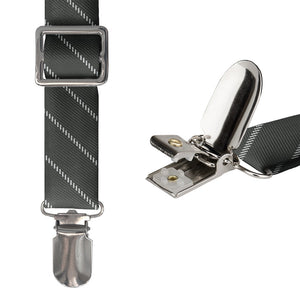 Pin Stripe Suspenders - Hardware and Strap - Knotty Tie Co.