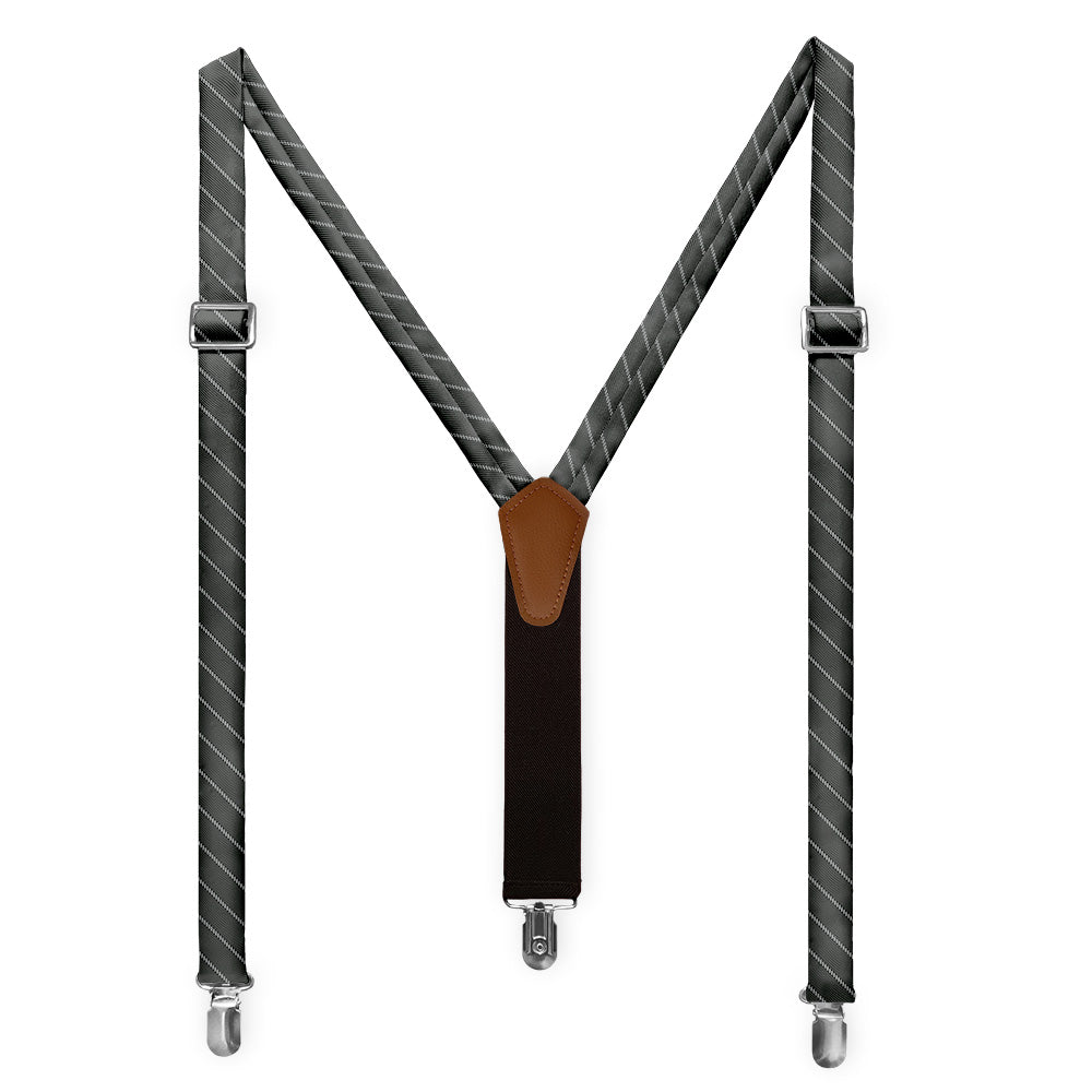 Pin Stripe Suspenders - Full Front View - Knotty Tie Co.