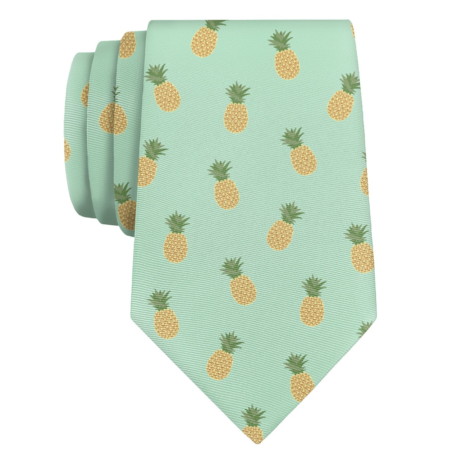 Pineapples Necktie - Rolled - Knotty Tie Co.