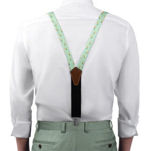 Pineapples Suspenders - On Model Front View - Knotty Tie Co.