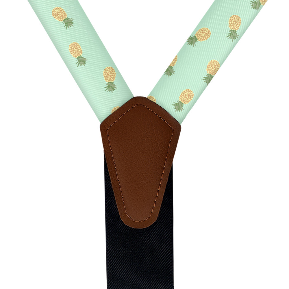 Pineapples Suspenders - Vegan Leather Y-Back - Knotty Tie Co.