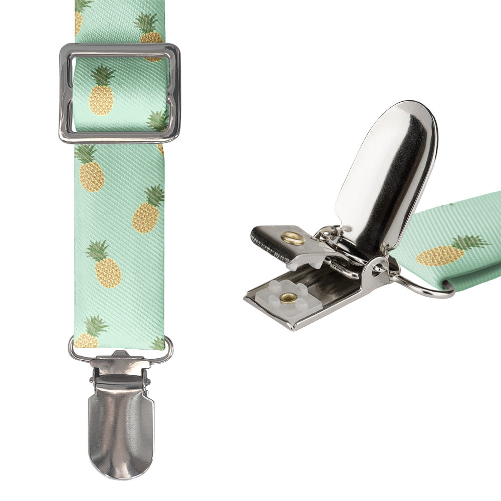 Pineapples Suspenders - Hardware and Strap - Knotty Tie Co.