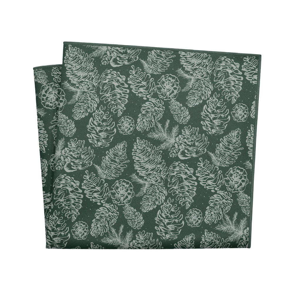 Pinecones Pocket Square - 12" Square - Knotty Tie Co.