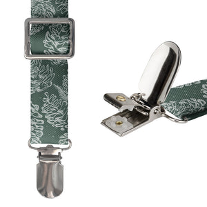 Pinecones Suspenders - Hardware and Strap - Knotty Tie Co.