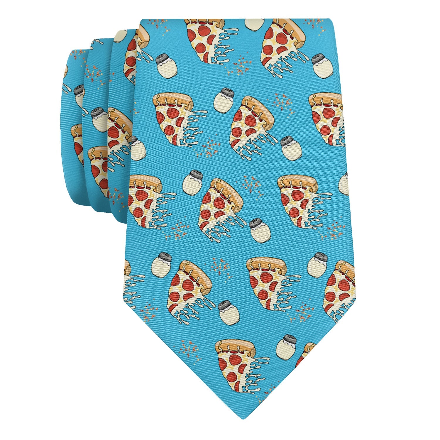 Pizza Party Necktie - Rolled - Knotty Tie Co.