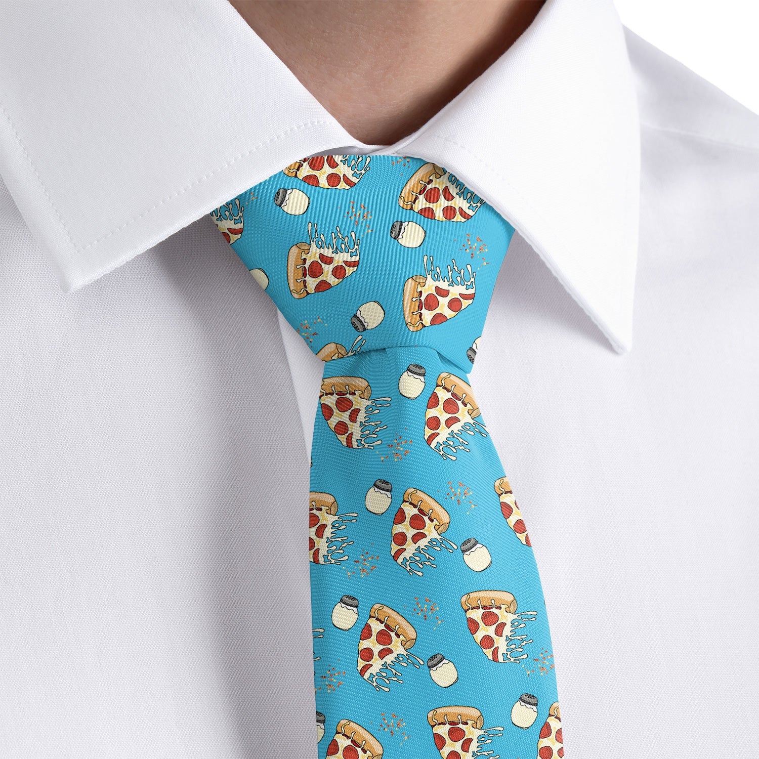 Pizza Party Necktie - Rolled - Knotty Tie Co.