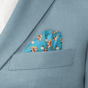 Pizza Party Pocket Square - Wave Fold - Knotty Tie Co.