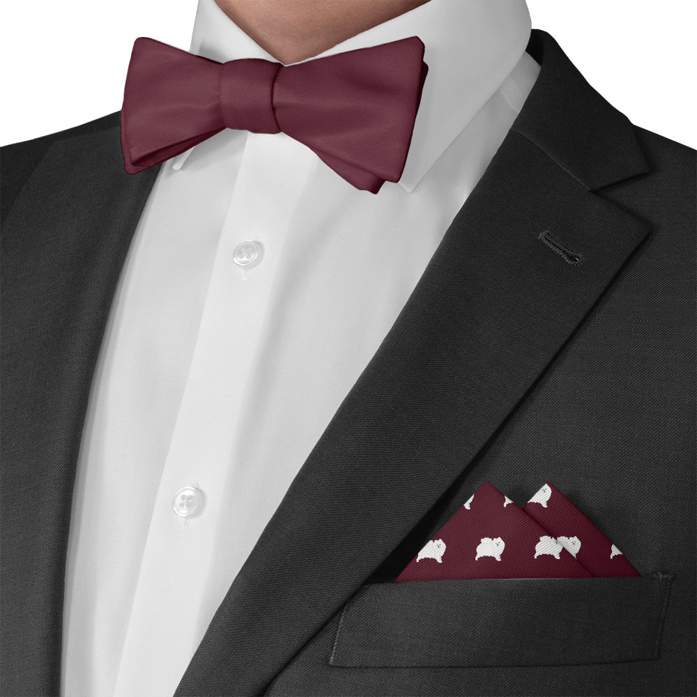 Pomeranian Pocket Square - Matching Bow Tie - Knotty Tie Co.