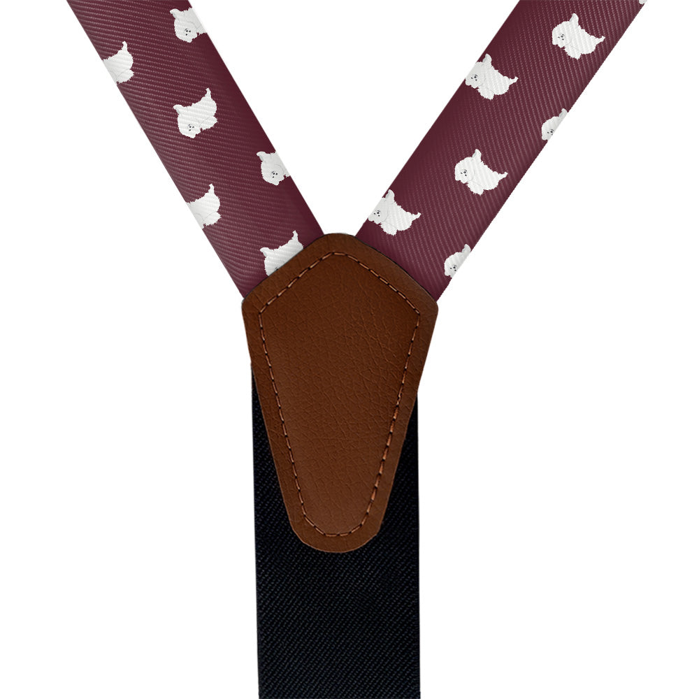 Pomeranian Suspenders - Vegan Leather Y-Back - Knotty Tie Co.