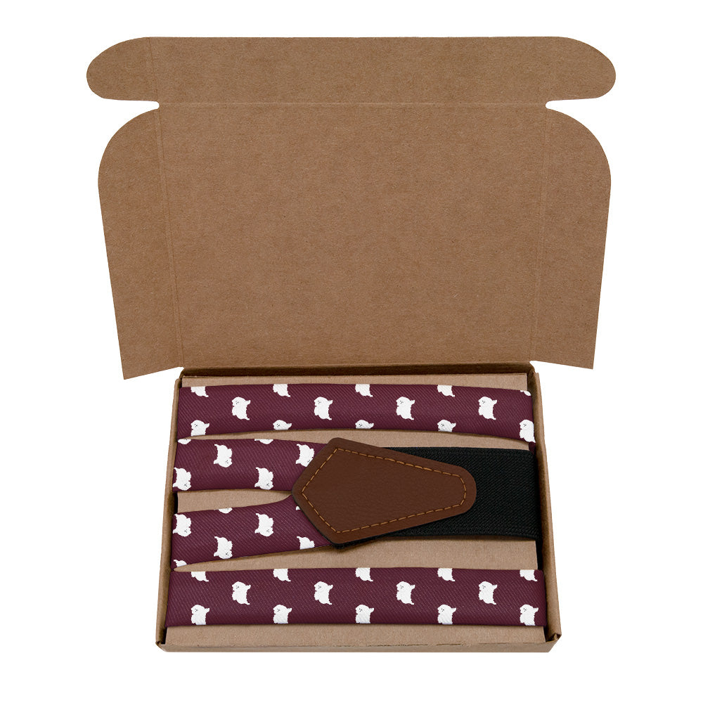 Pomeranian Suspenders - Kraft Gift Box Packaging - Knotty Tie Co.