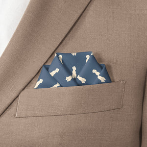 Poodle Pocket Square - Scalloped Fold - Knotty Tie Co.