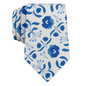 Poppy Floral Necktie - Rolled - Knotty Tie Co.