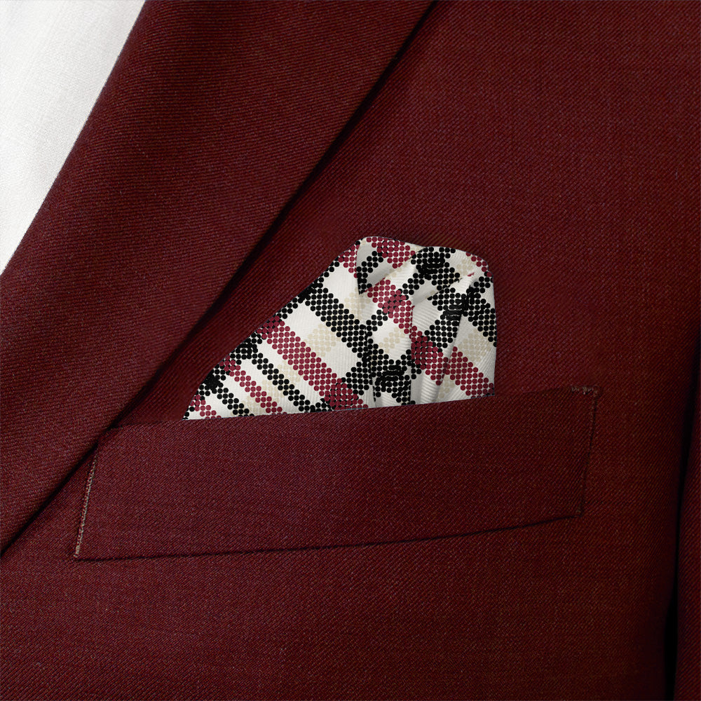 Potter Plaid Pocket Square - Wave Fold - Knotty Tie Co.