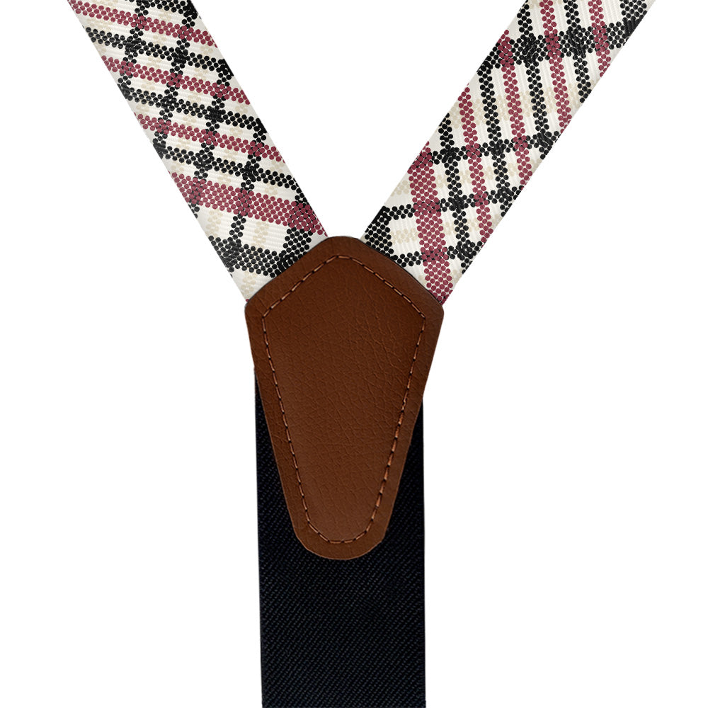 Potter Plaid Suspenders - Vegan Leather Y-Back - Knotty Tie Co.