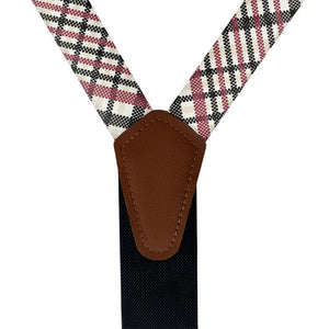 Potter Plaid Suspenders - Vegan Leather Y-Back - Knotty Tie Co.