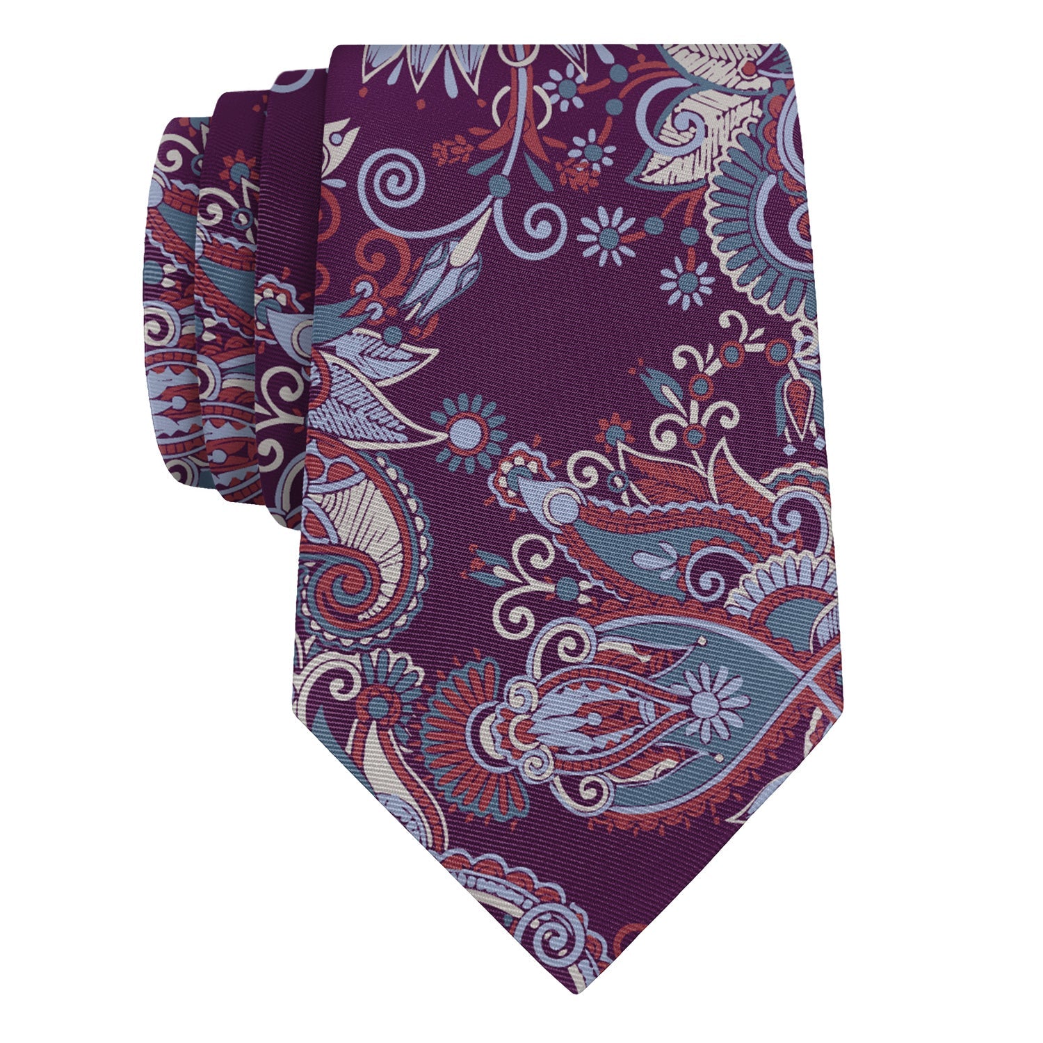 Prestige Paisley Necktie - Rolled - Knotty Tie Co.