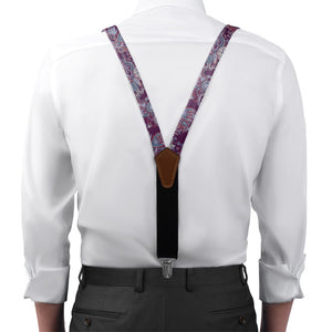 Prestige Paisley Suspenders - On Model Front View - Knotty Tie Co.