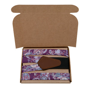 Prestige Paisley Suspenders - Kraft Gift Box Packaging - Knotty Tie Co.