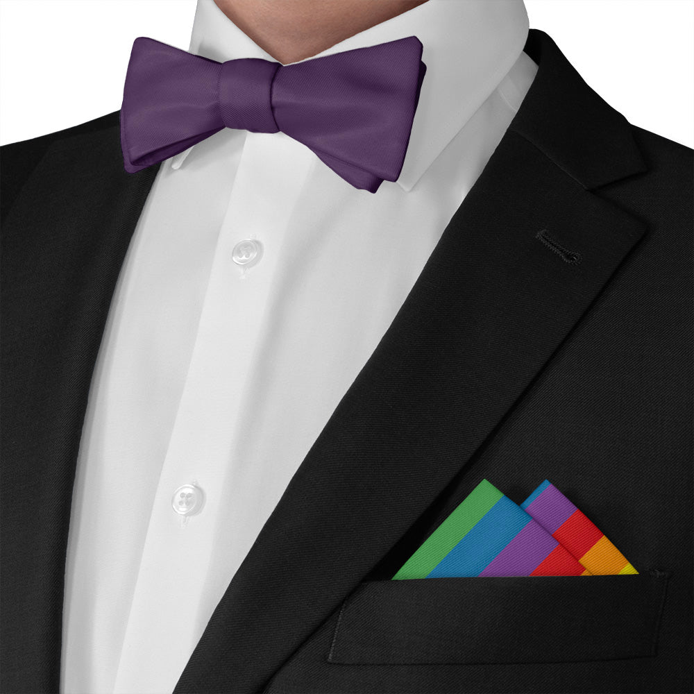 Pride Flag Pocket Square - Matching Bow Tie - Knotty Tie Co.