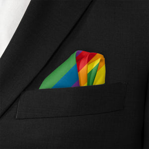 Pride Flag Pocket Square - Wave Fold - Knotty Tie Co.