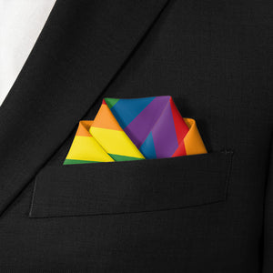 Pride Flag Pocket Square - Scalloped Fold - Knotty Tie Co.