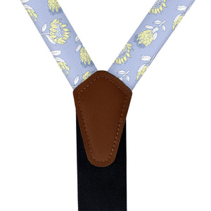 Protea Floral Suspenders - Vegan Leather Y-Back - Knotty Tie Co.