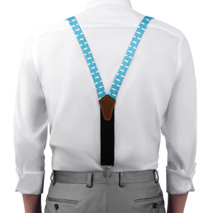 Puerto Rico Outline Suspenders - On Model Front View - Knotty Tie Co.