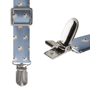 Pug Suspenders - Vegan Leather Y-Back - Knotty Tie Co.