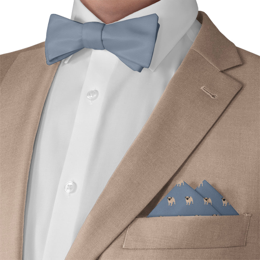 Pug Pocket Square - Matching Bow Tie - Knotty Tie Co.