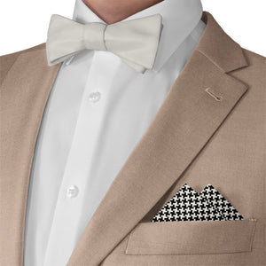 Puppytooth Pocket Square - Matching Bow Tie - Knotty Tie Co.