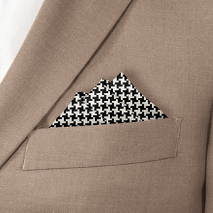 Puppytooth Pocket Square - Stairs Fold - Knotty Tie Co.