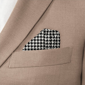 Puppytooth Pocket Square - Wave Fold - Knotty Tie Co.