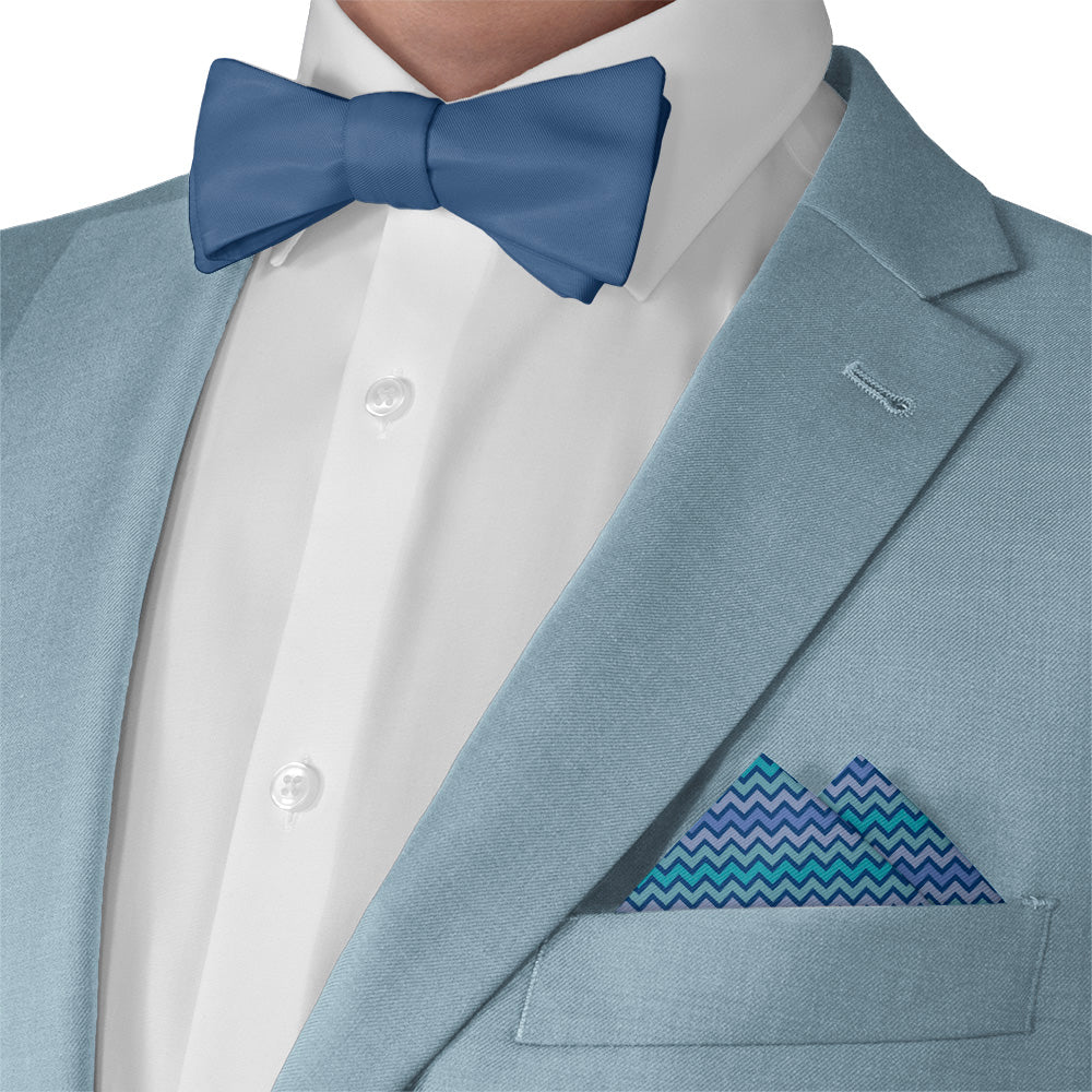 Quake Geometric Pocket Square - Matching Bow Tie - Knotty Tie Co.