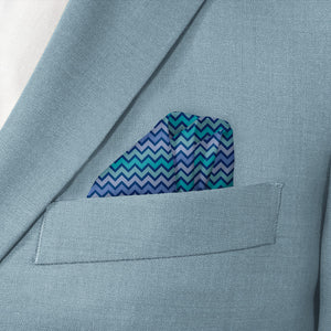 Quake Geometric Pocket Square - Wave Fold - Knotty Tie Co.