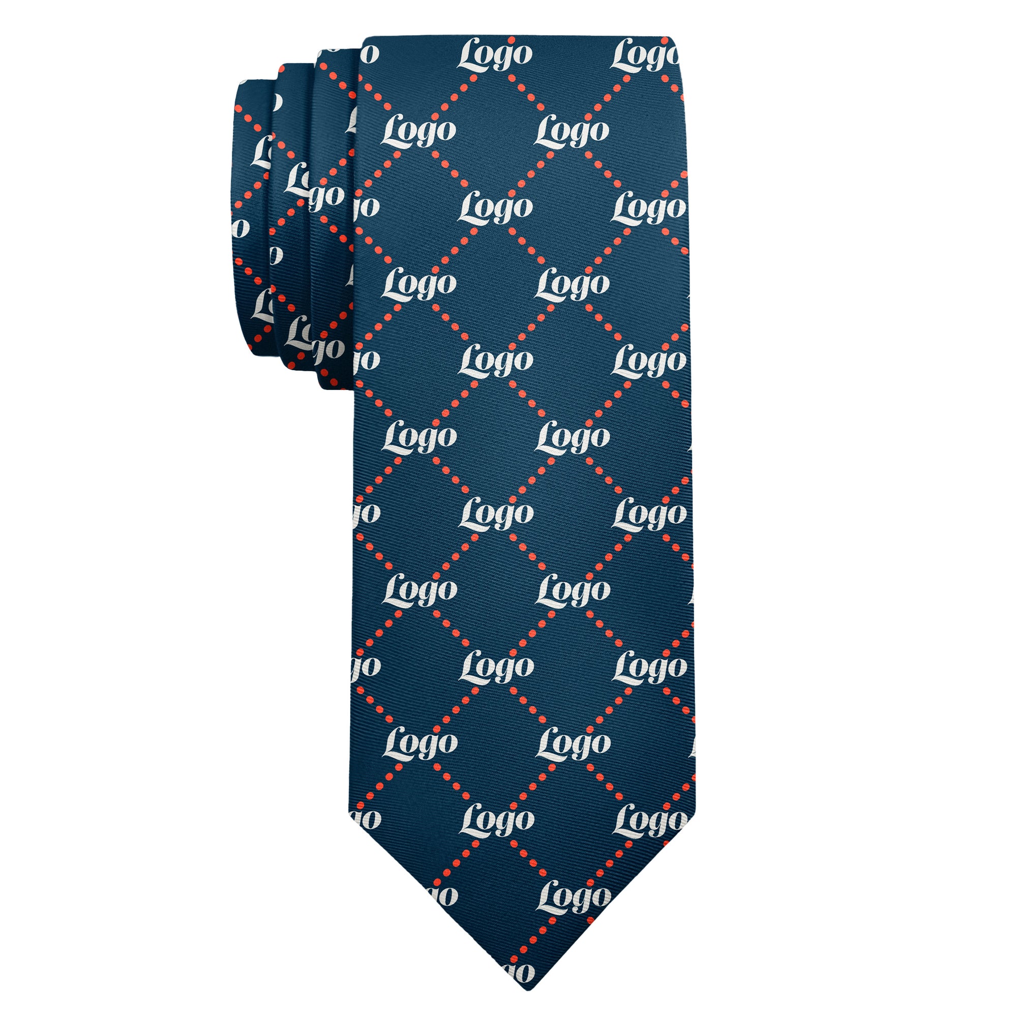 Custom Quilted 2 Logo Tie - Long Roll - Knotty Tie Co.