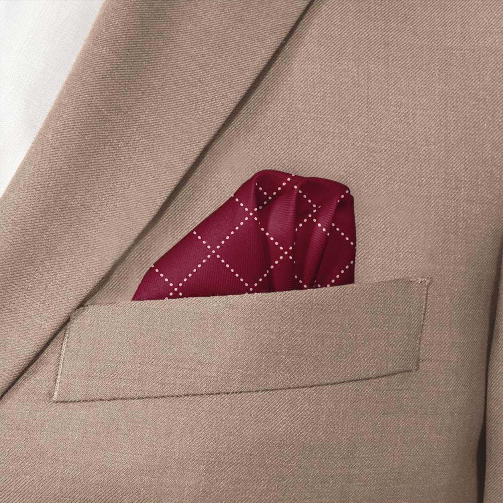 Quilted Plaid Pocket Square - Wave Fold - Knotty Tie Co.