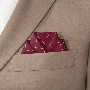 Quilted Plaid Pocket Square - Scalloped Fold - Knotty Tie Co.