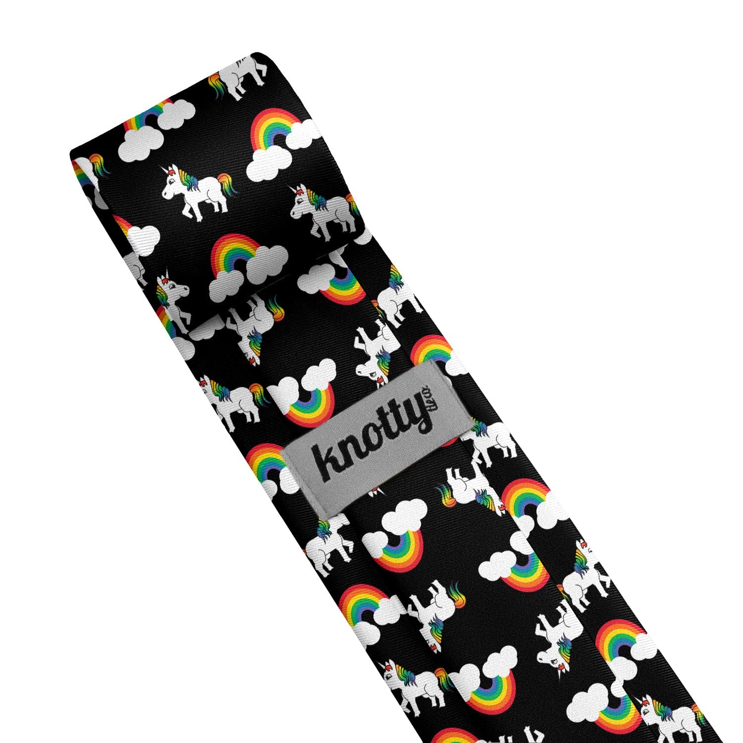 Rainbow Unicorn Necktie - Tag - Knotty Tie Co.