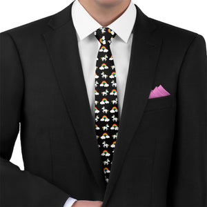 Rainbow Unicorn Necktie - Matching Pocket Square - Knotty Tie Co.